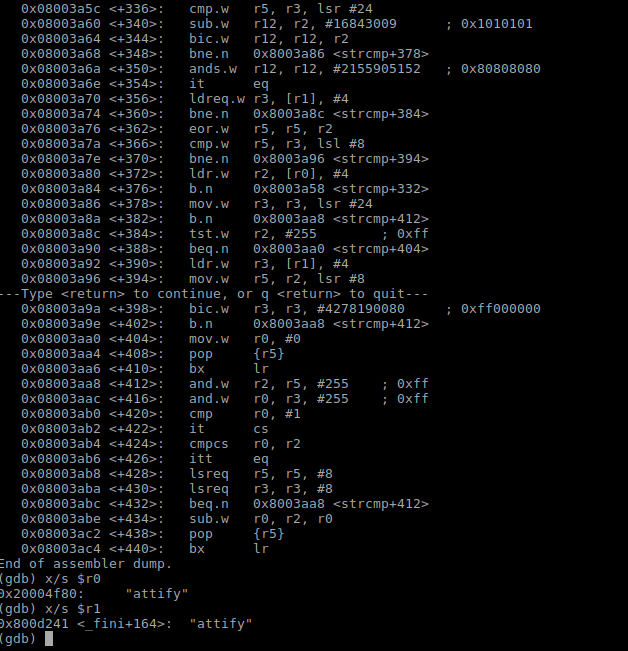 Exploiting password verification using GDB over JTAG via OpenOCD