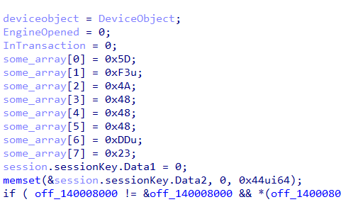 Figure 19: Hardcoded XOR key