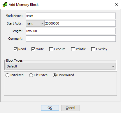 Adding the SRAM memory block