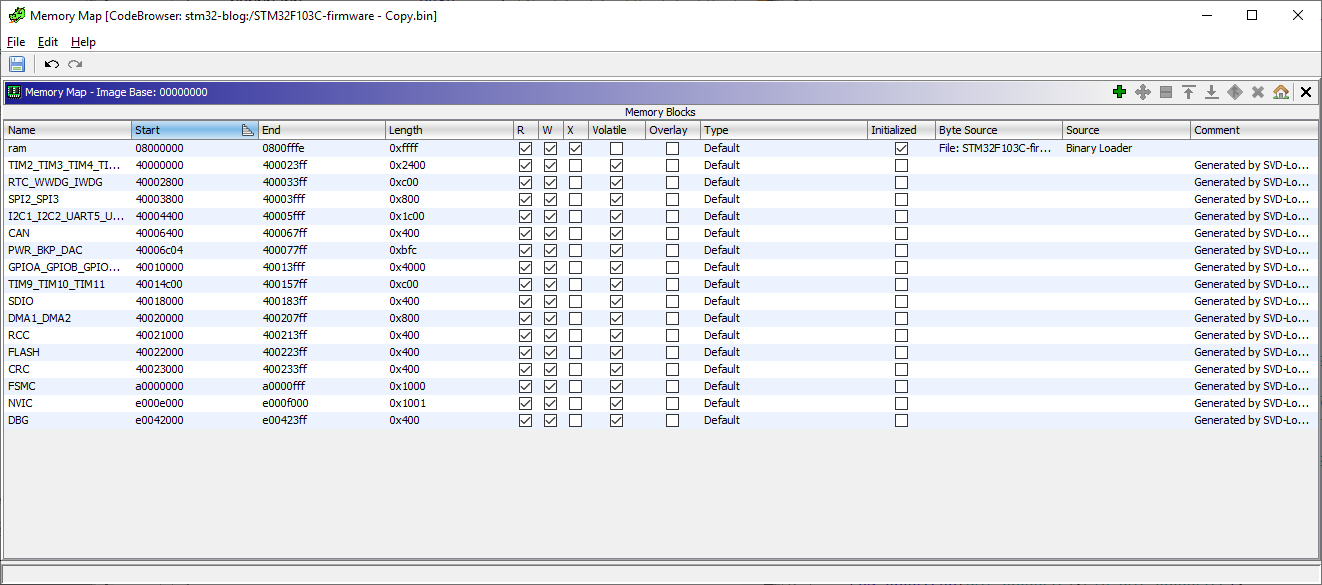 Analyzing bare metal firmware binaries in Ghidra