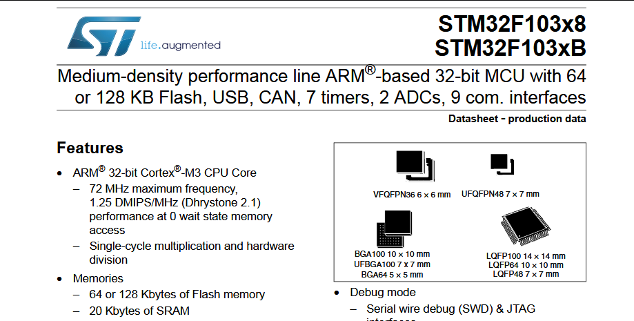 The device datasheet